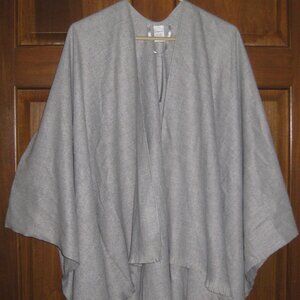 NWT Liz Claiborne  heather grey wrap open cardigan, one size